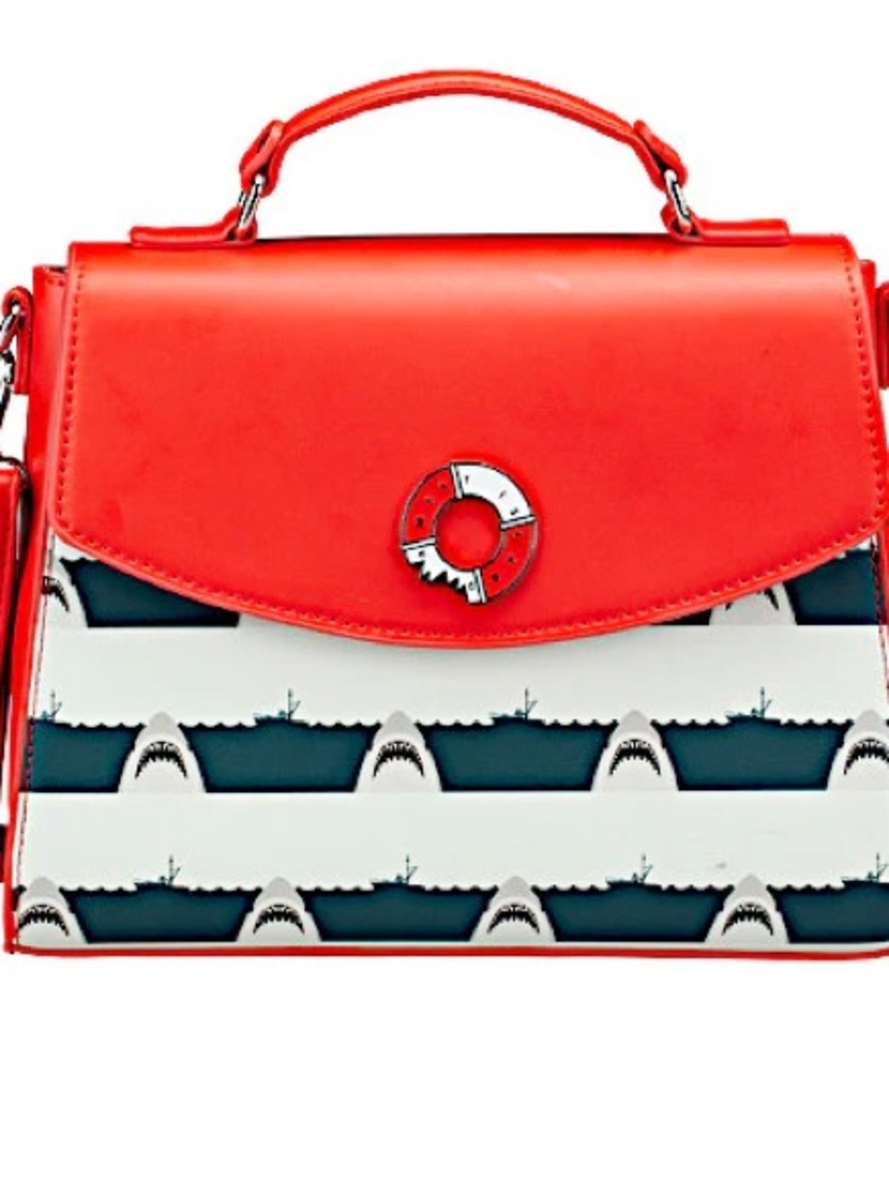 Loungefly JAWS Stripe Top-Handle Satchel